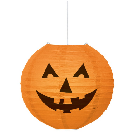LINTERNA REDONDA DE CALABAZA DE PPR - 10" de altura