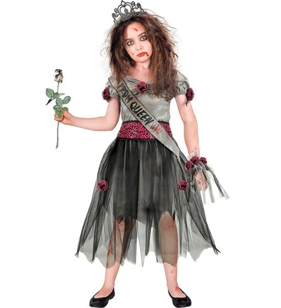 Disfraz de reina del baile zombi para niño