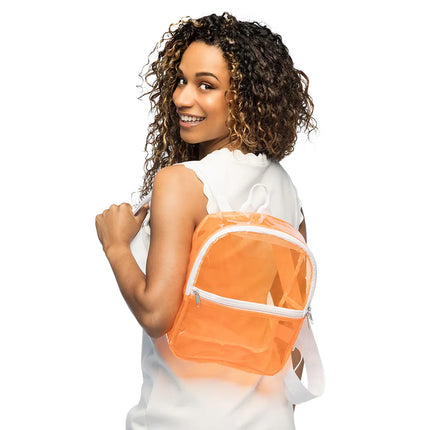 Mochila Clarity naranja neón (28 x 23 x 10 cm)
