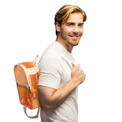 Mochila Clarity naranja neón (28 x 23 x 10 cm)