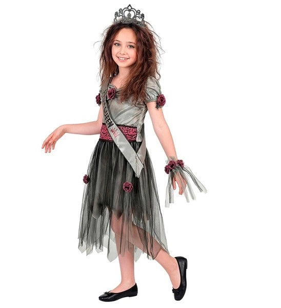 Disfraz de reina del baile zombi para niño