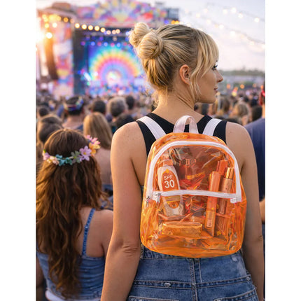 Mochila Clarity naranja neón (28 x 23 x 10 cm)