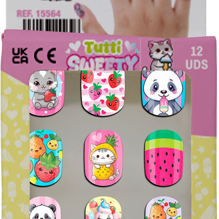Uñas postizas de colores para niños «Tutti Sweety»