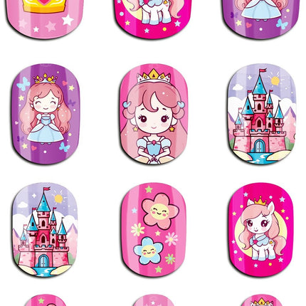 Uñas postizas de colores para niñas: «La pequeña princesa»