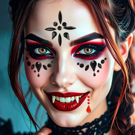 DECORACIÓN CARA VAMPIRO