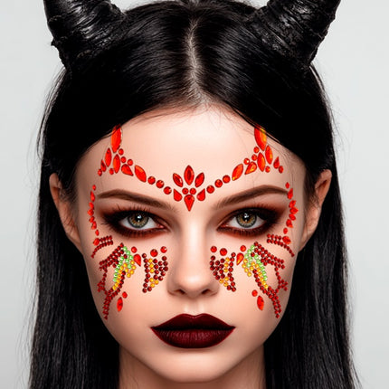 Decoración facial Diablo