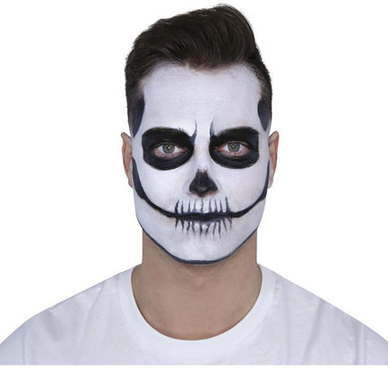 Set de Maquillaje Día de los Muertos Negro Rojo 8 piezas