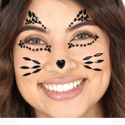 Gato de Halloween Sticky Diamonds