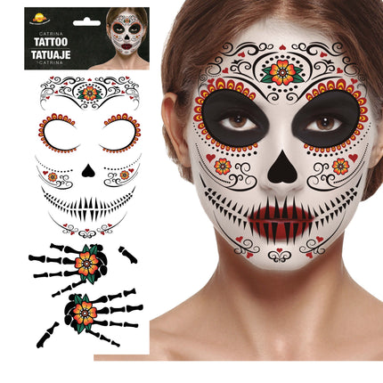 Pegatinas Cara Día De Los Muertos 30x14 cm