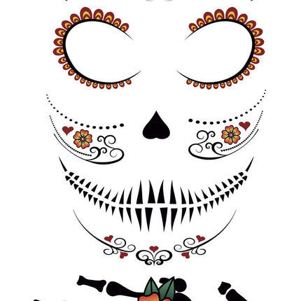 Pegatinas Cara Día De Los Muertos 30x14 cm