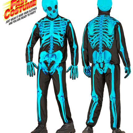 NEON SKELET KOSTUUM niño