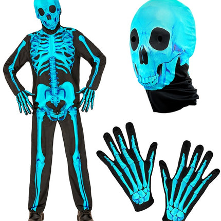 NEON SKELET KOSTUUM niño