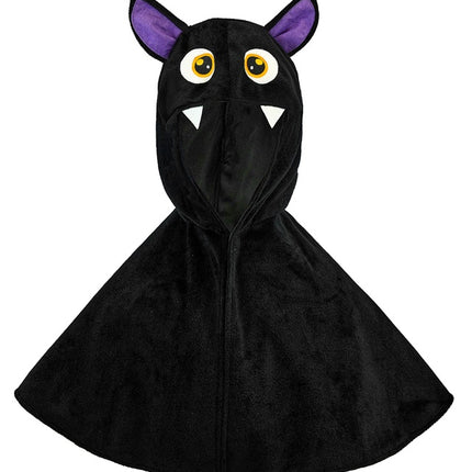 PONCHO DE FELPA CON SOMBRERO MURCIÉLAGO