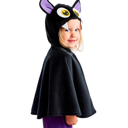 PONCHO DE FELPA CON SOMBRERO MURCIÉLAGO
