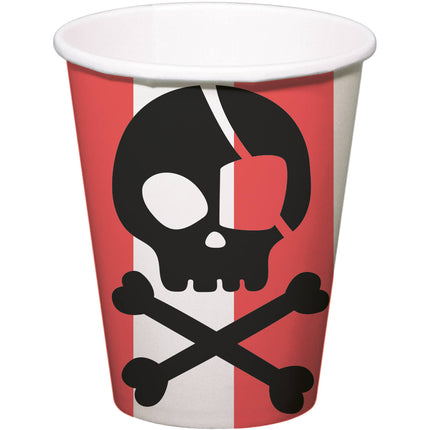 Vasos Pirata 250ml 8ud