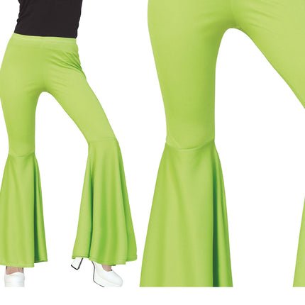 Pantalón Disco 70S Verde Mujer