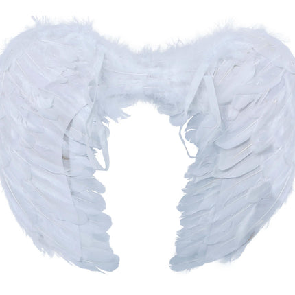 Halloween Alas de Ángel Blanco 60cm