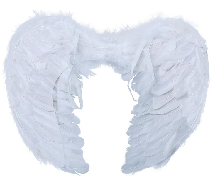 Halloween Alas de Ángel Blanco 60cm
