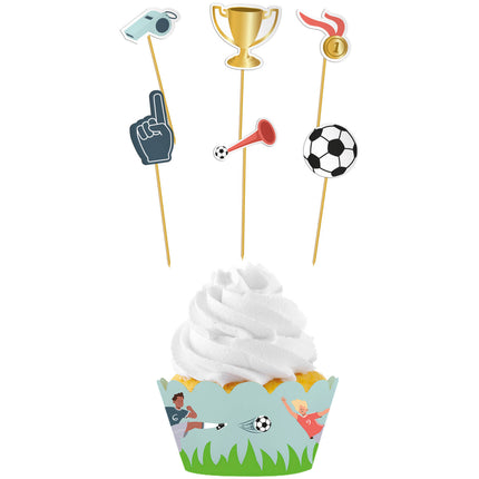 Figuras de fútbol para magdalenas 6 unidades