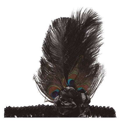 Diadema Plumas Negra