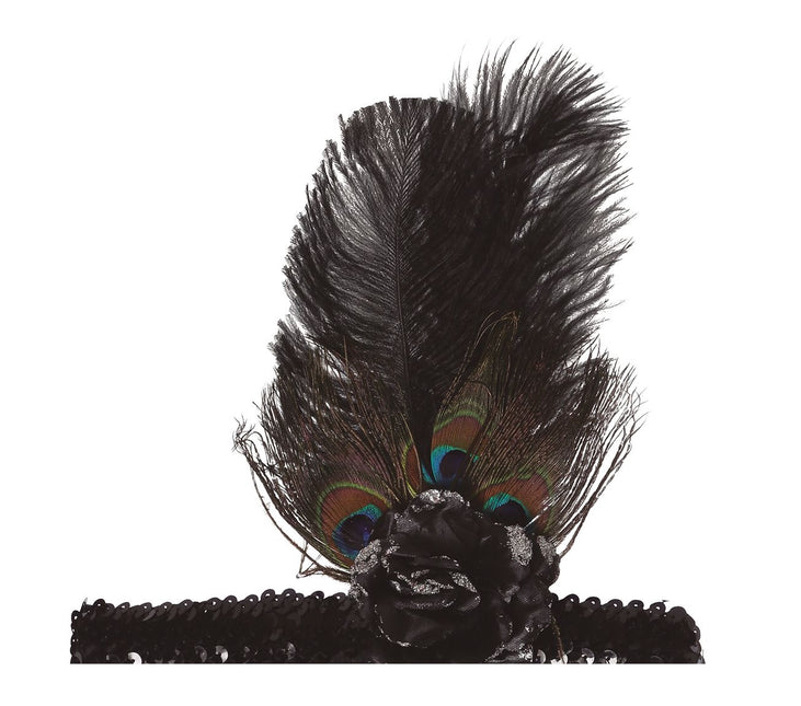Diadema Plumas Negra