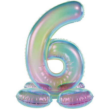 globo Figura 6 Años Estándar Holográfico Vacío 72cm