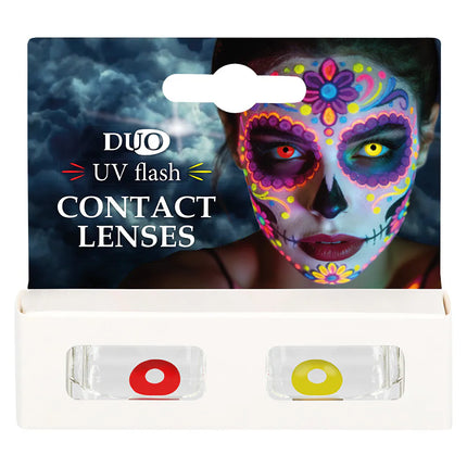 Un par de lentes de contacto de uso mensual UV Burst