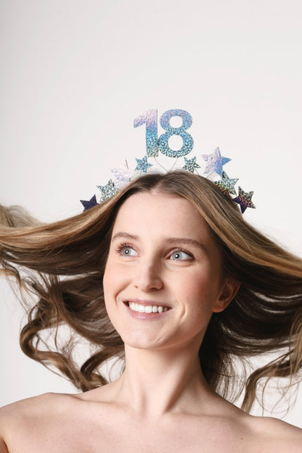 18 Jaar Haarband Zilver van Partydeco koop je bij Partywinkel