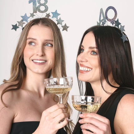 18 Jaar Haarband Zilver van Partydeco koop je bij Partywinkel