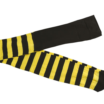 Leotardos Halloween Negro Amarillo Rayas