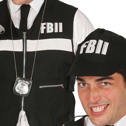 Chaleco y gorra del FBI