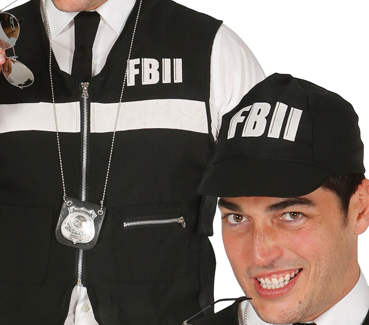 Chaleco y gorra del FBI