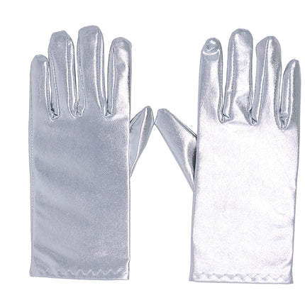 Guantes plateados 22cm