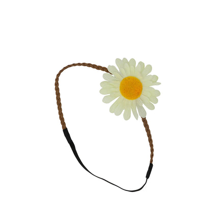 Diadema trenzada con flor