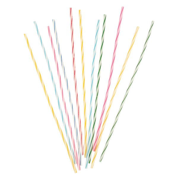 Velas de Colores Espiral 18cm 24uds