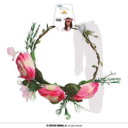 Tiara Flores Rosa