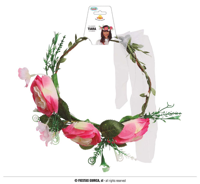 Tiara Flores Rosa