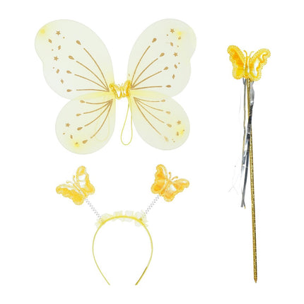Set Mariposa Amarillo 3 piezas
