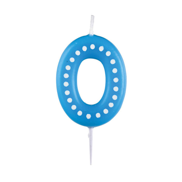 0 Vela Puntos Azules 6,5cm