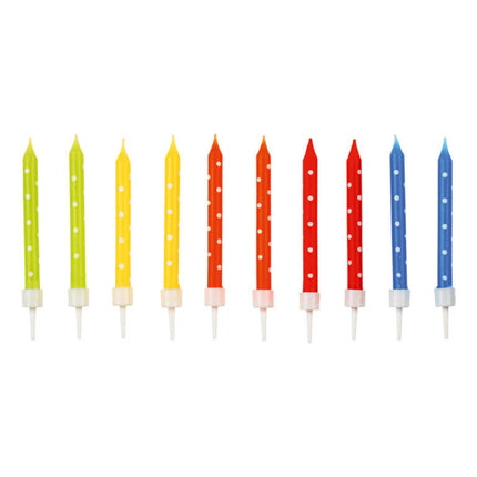 Velas de Colores Espiral 7,5cm 24uds