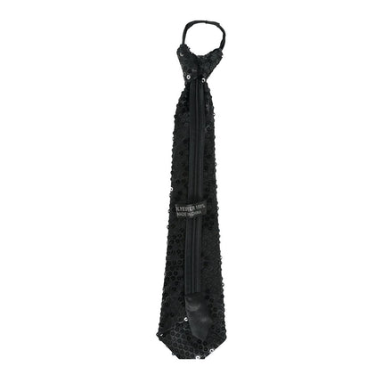 Corbata Negra Paillet Purpurina