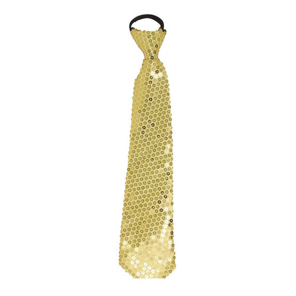 Corbata Dorada Paillet Purpurina