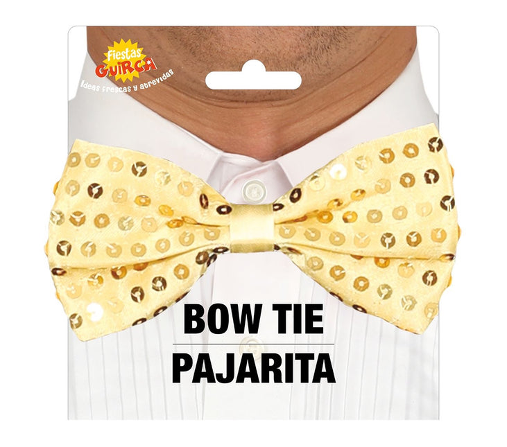 Paillet de purpurina con lazo dorado