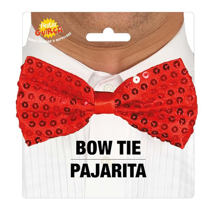 Paillet de purpurina con lazo rojo