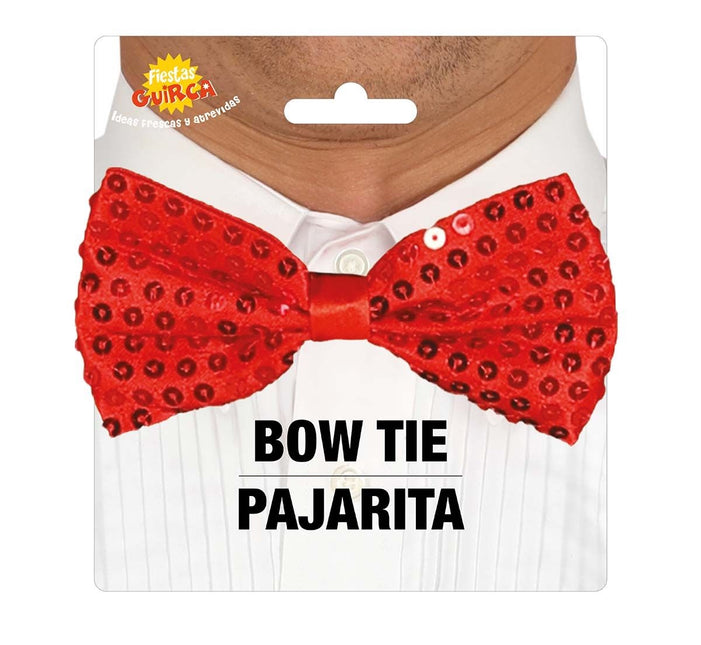 Paillet de purpurina con lazo rojo