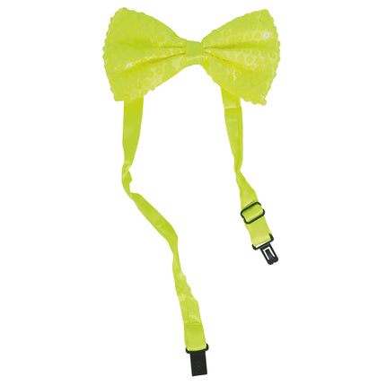 Lazo Amarillo Neón Purpurina 13cm