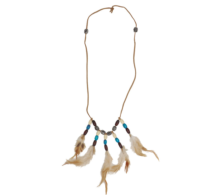 Collar de plumas indias