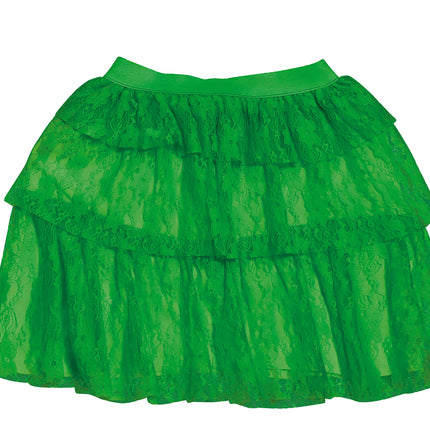 Falda años 80 Verde Neón