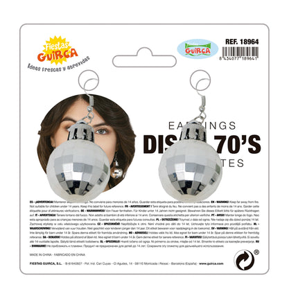 Pendientes Bola Disco 2pcs