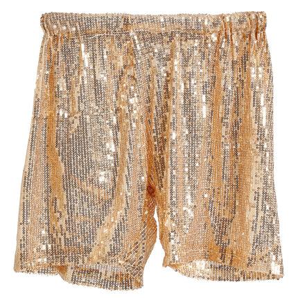 Pantalones de purpurina dorada L